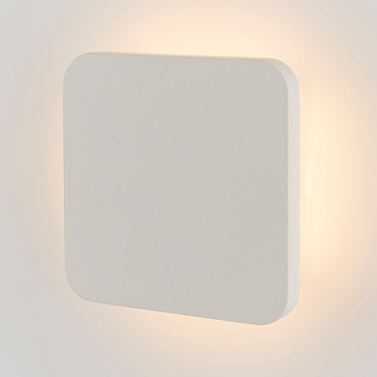 Viktor LED Wall Light In Smooth White Plaster