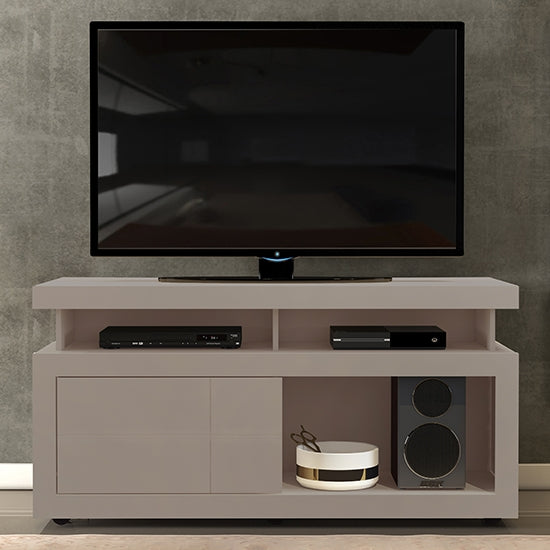 Vision Flat Screen Wooden TV Stand In Grey