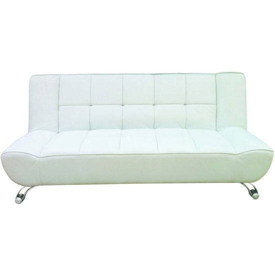 Vogue Faux Leather Sofa Bed In White