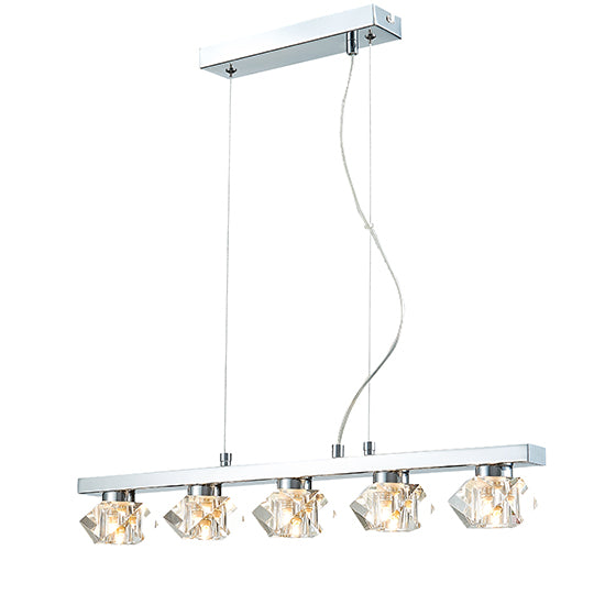 Wakefield 5 Bulbs Decorative Ceiling Pendant Light In Chrome