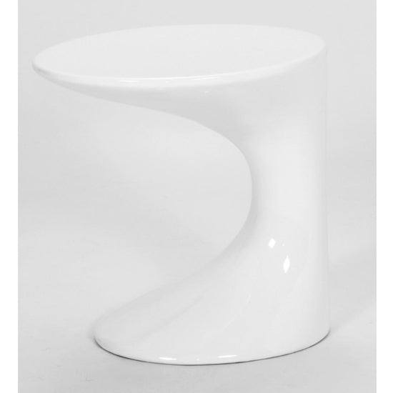 Wilcox Wooden Lamp Table In White High Gloss