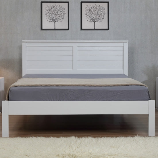 Wilmot Wooden Double Bed In Grey